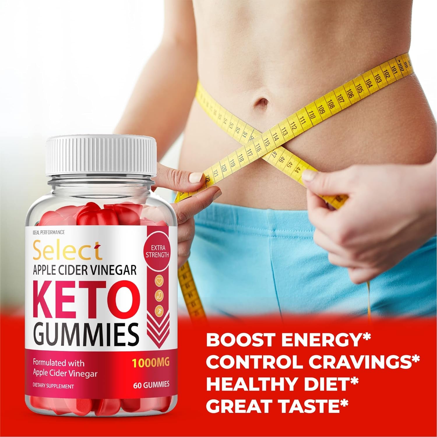 (5 Pack) Select Ketos Gummies Ketos Select ACV Ketos Gummies Supplement (300 Gummies)