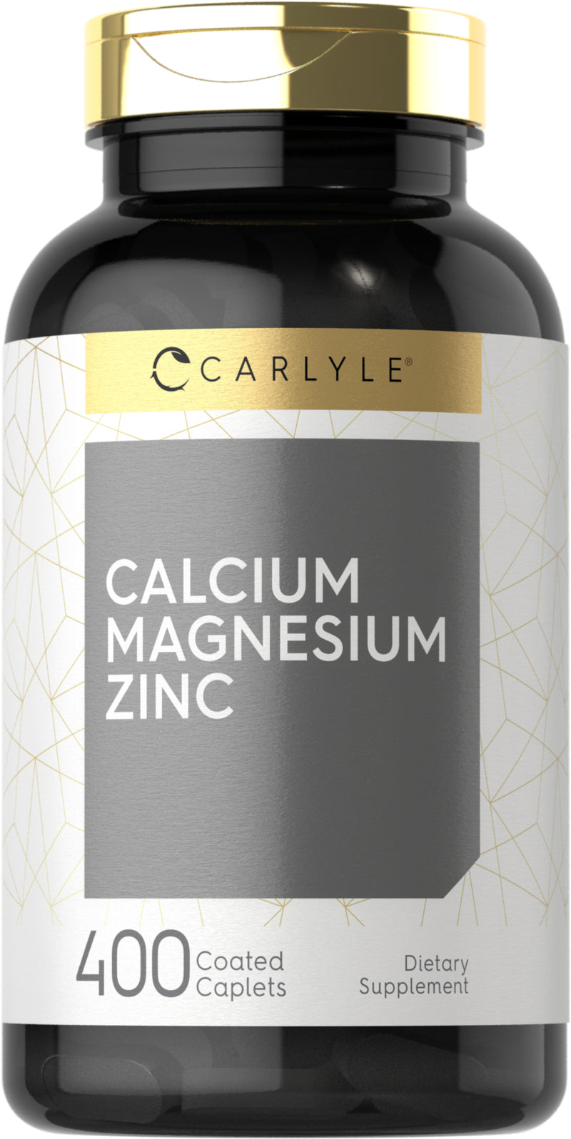 Calcium Magnesium Zinc | 400 Vegetarian Caplets | by Carlyle