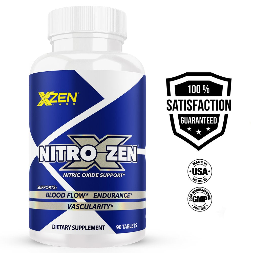 XZEN Nitroxzen Nitric Oxide Support Supplement Blood Flow & Circulation, Muscle Builder Amino Acids 90 Tablets