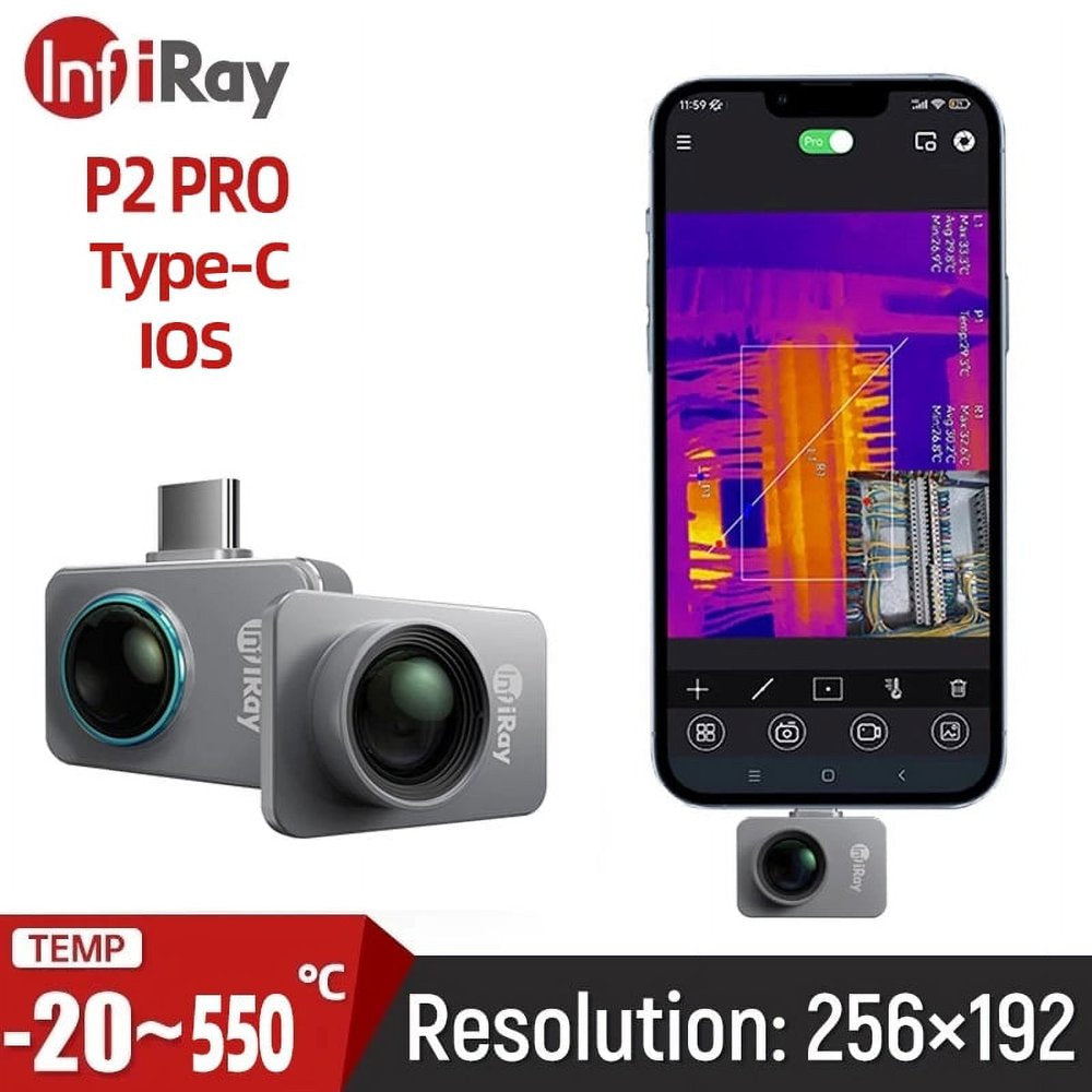 Infiray P2 PRO Infrared Video Camera Industrial PCB Floor Detection Night Vision Thermal Imaging Camera for Android & IOS Phone