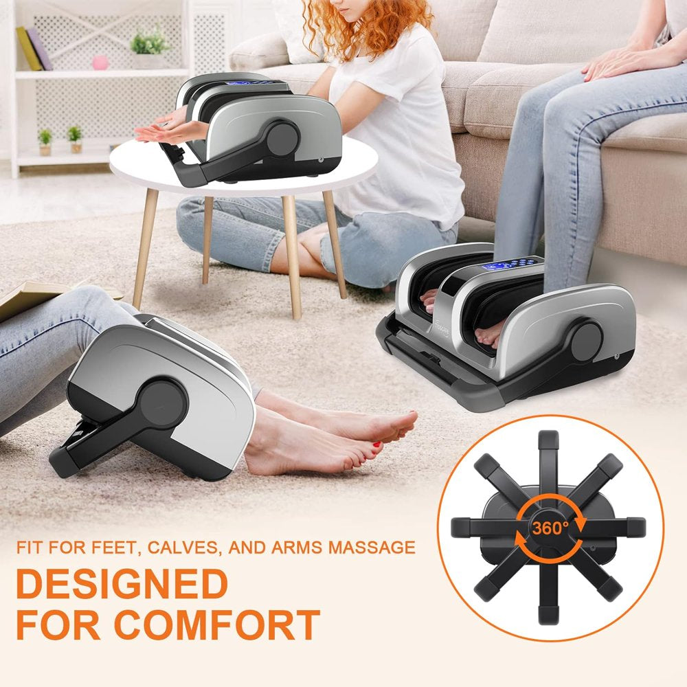 TISSCARE Foot Massager for Circulation and Pain Relief, 2023 Upgrade Shiatsu Foot Massger Machine with Heat and Air Bags, Feet Massage for Neuropathy Plantar Fasciities Relief, Suit for Foot, Calf