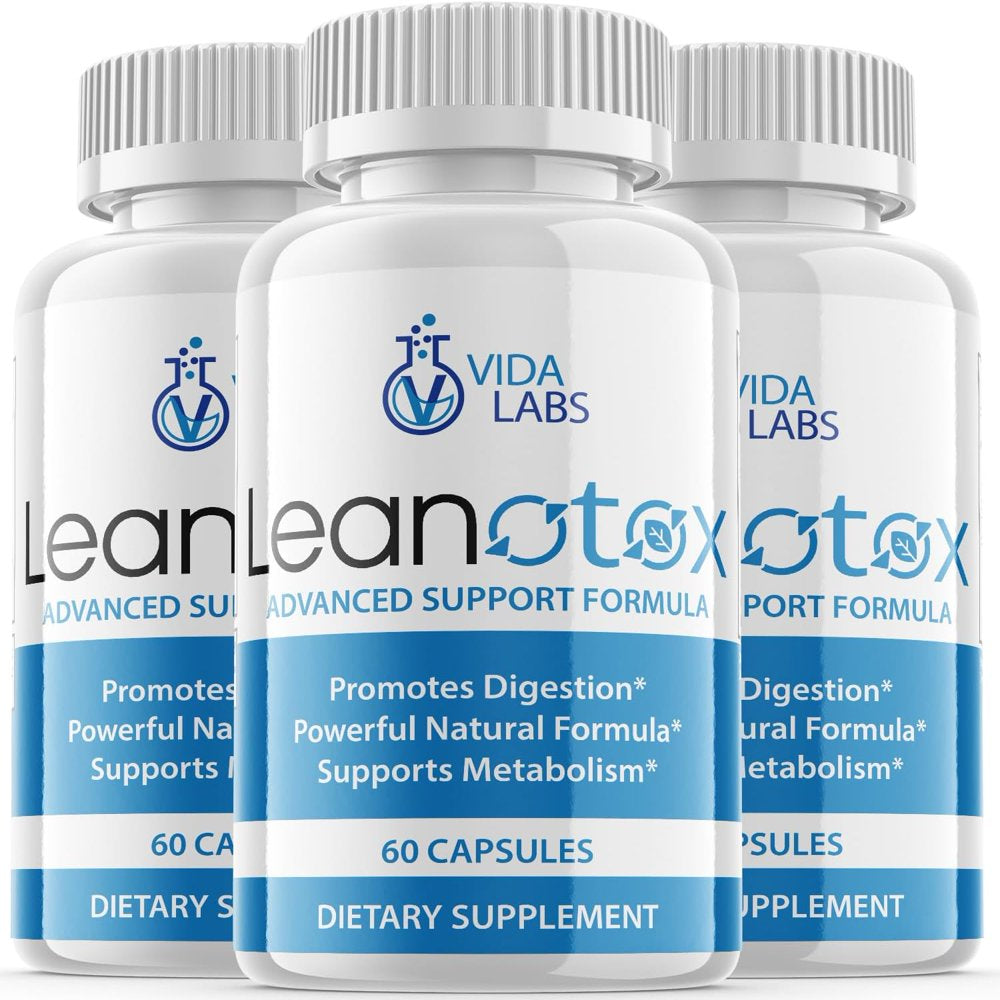 (3 Pack) Vida Labs Leanotox - Keto Weight Loss Formula - Energy & Focus Boosting Dietary Supplements for Weight Management & Metabolism - Advanced Fat Burn Raspberry Ketones Pills - 180 Capsules