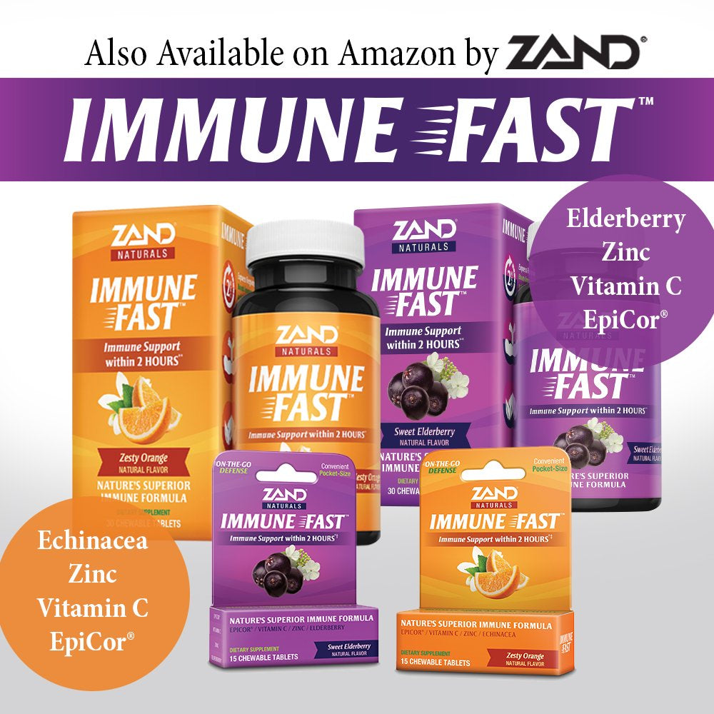 Zand Insure Herbal Immune Support | Vitamin C, Zinc, Echinacea, Elderberry & Herbal Blend W/ Elderberry, Ginger & More | Lab Verified | 120 Veg Caps