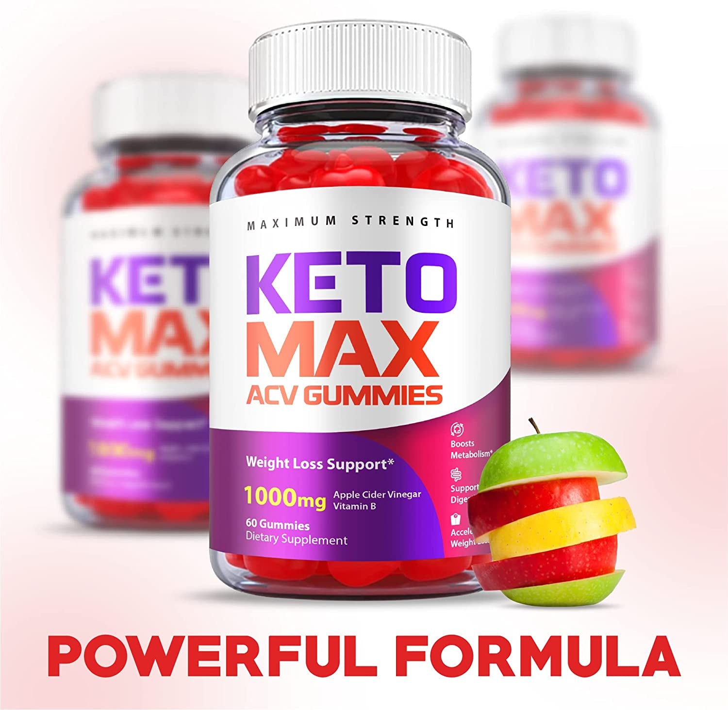 (5 Pack) Keto Max ACV Gummies - Official Formula, Vegan - Keto Max Gummies ACV with Apple Cider Vinegar 1000 Mg Gummy, Vitamin B12, Beet Root Juice, Pomegranate Juice, Ketomax Gummies (300 Gummies)