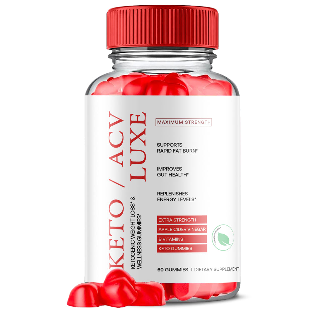 (1 Pack) Luxe Keto ACV Gummies - Energy & Focus Boosting Dietary Supplements for Weight Management & Metabolism - Fat Burn - 60 Gummies