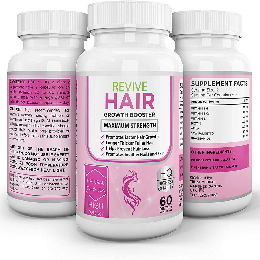 Regrowth Hair Care Biotin Hair Growth, Amla Hair Thickness Maximizer. DHT Blocker Pills for Hair Loss, Dry, Damaged, Hair Thickening Smoothing Nourishing of Scalp for Women