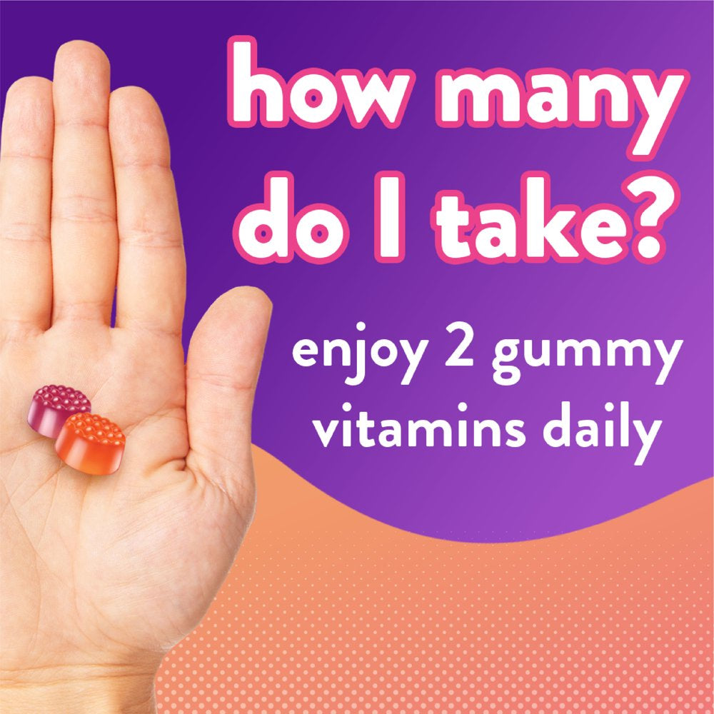 Vitafusion Vitamin D3 Gummy Vitamins, Peach, Blackberry and Strawberry Flavored, 150 Count