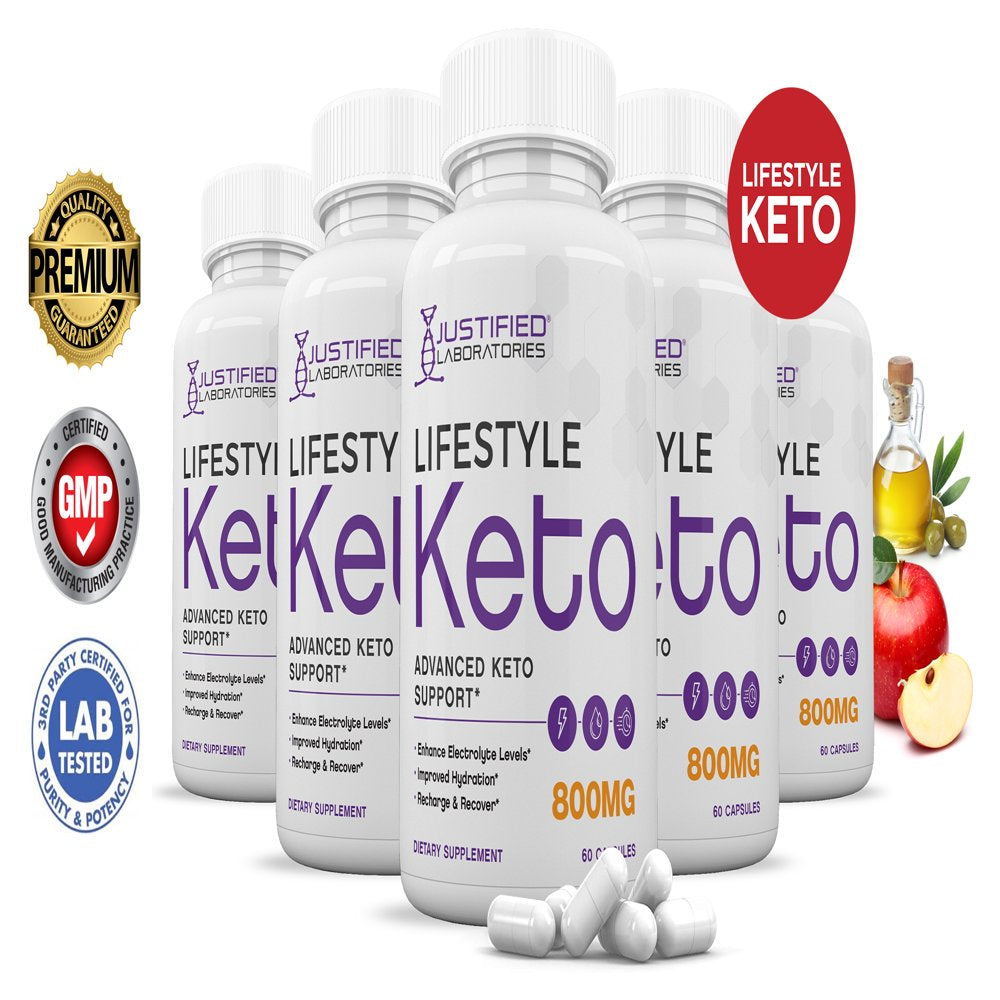 (5 Pack) Lifestyle Keto Pills Includes Gobhb® Dietary Supplement 300 Capsules