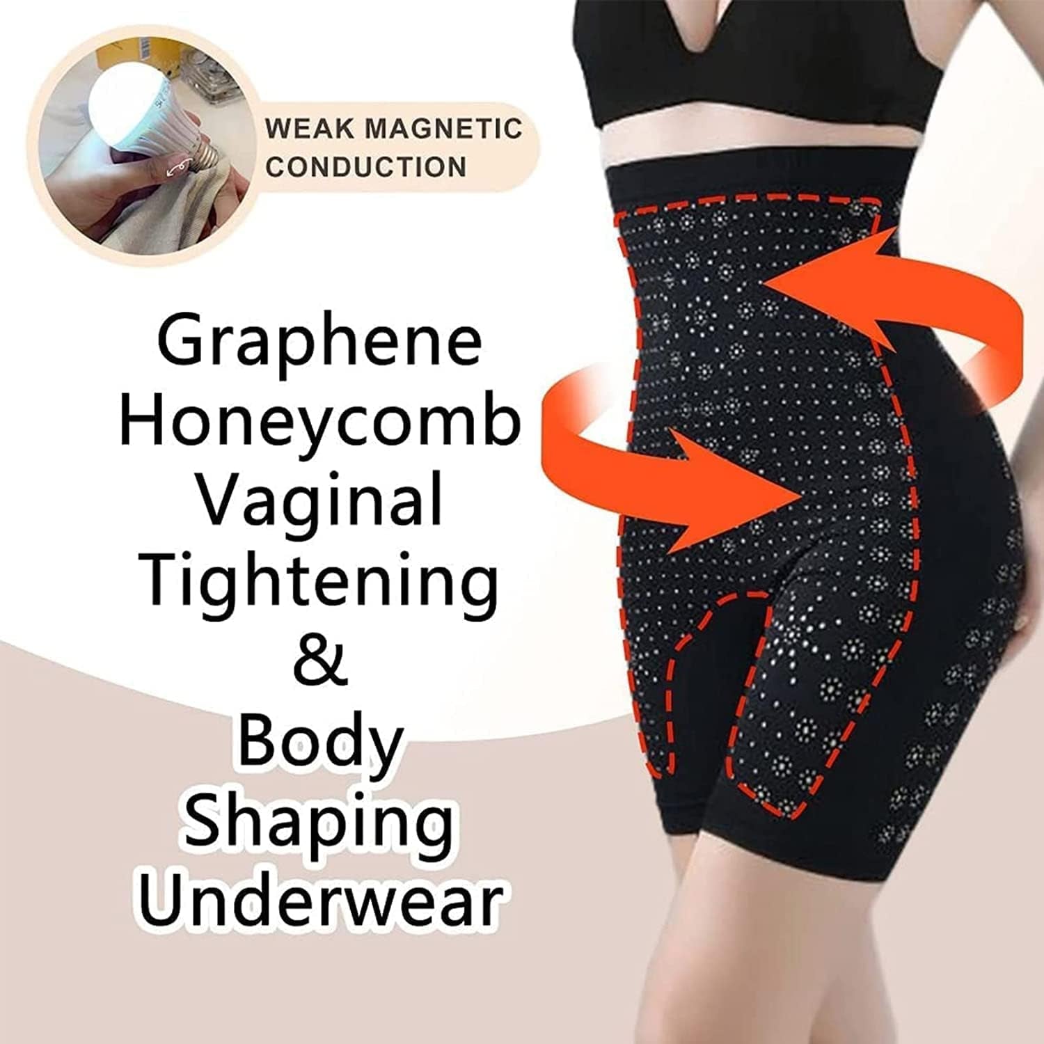 2023 Far Infrared Negative Oxygen Ion Fat Burning Tummy Control & Detox Bodysuit,Graphene Honeycomb Body Shaping Briefs (As1, Alpha, M, Regular, Regular, Black)