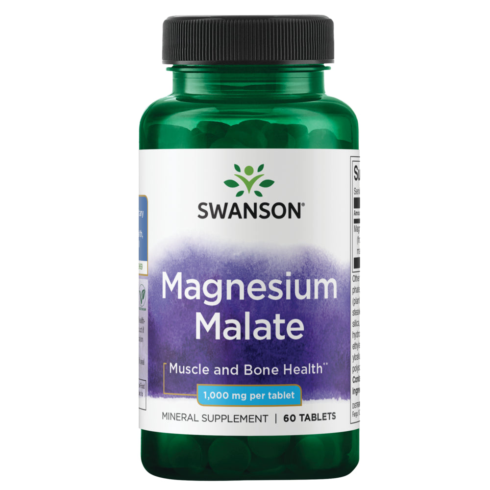 Swanson Magnesium Malate 150 Mg 60 Tablets