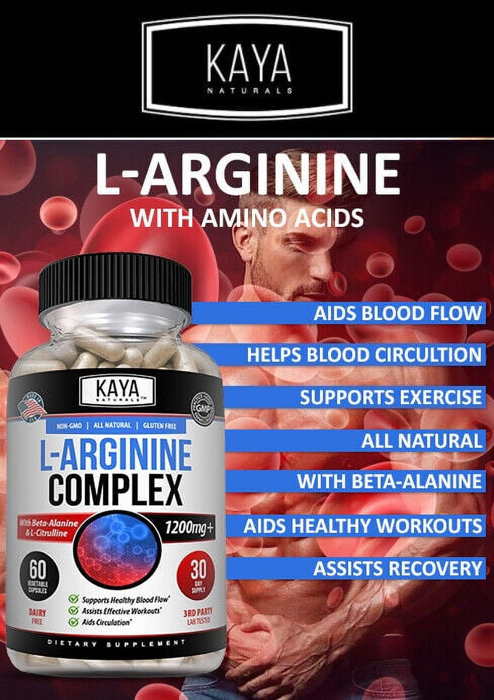 L-Arginine 60Ct, NO3, Nitric Oxide, Testosterone Booster, Libido, ED Support