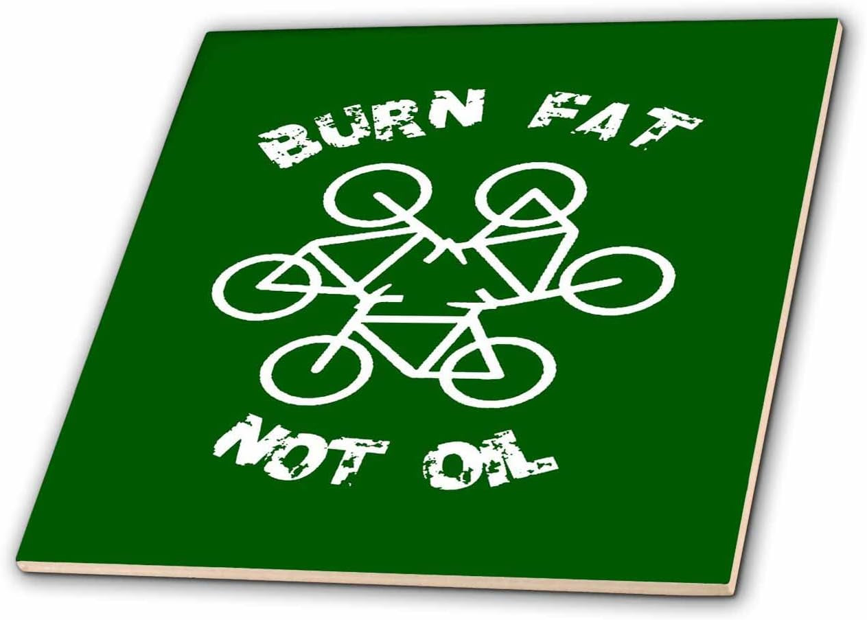 3Drose Burn Fat Not Oil Recycle Code Parody White Graphic - Tiles (Ct_355418_1)