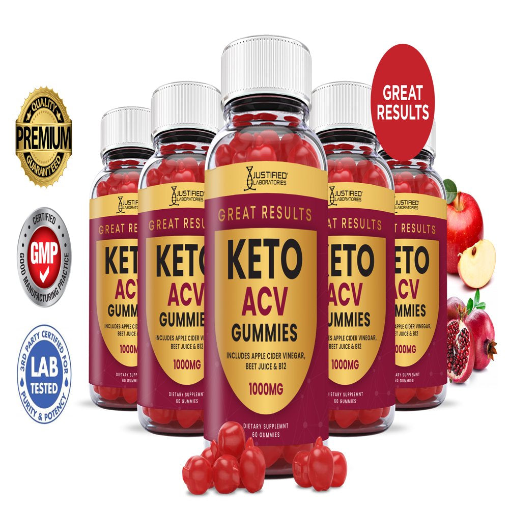 (5 Pack) Great Results Keto ACV Gummies 1000MG Dietary Supplement 300 Gummys