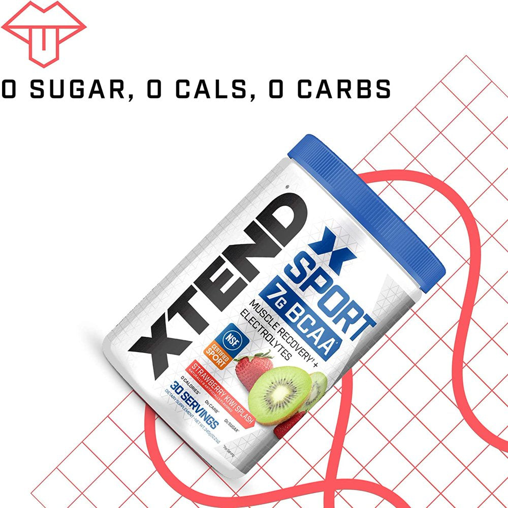 XTEND Sport BCAA Powder Strawberry Kiwi Splash - Electrolyte Powder for Recovery & Hydration with Amino Acids - 30 Servings