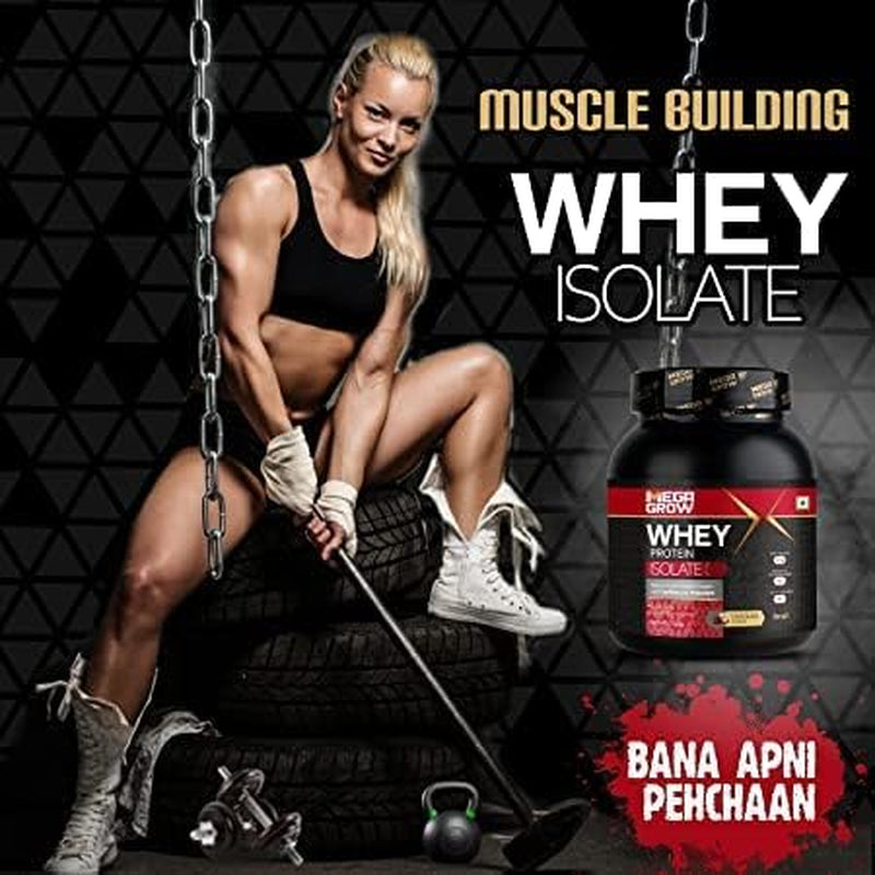 Whey Protein Powder with Shaker -Sodium & Potassium for Low Carbs & Lean Muscle | 24.87G Protein, 6G BCAA | Chocolate Flavor with No Sugar Added | Pack of 1 Kg – 32