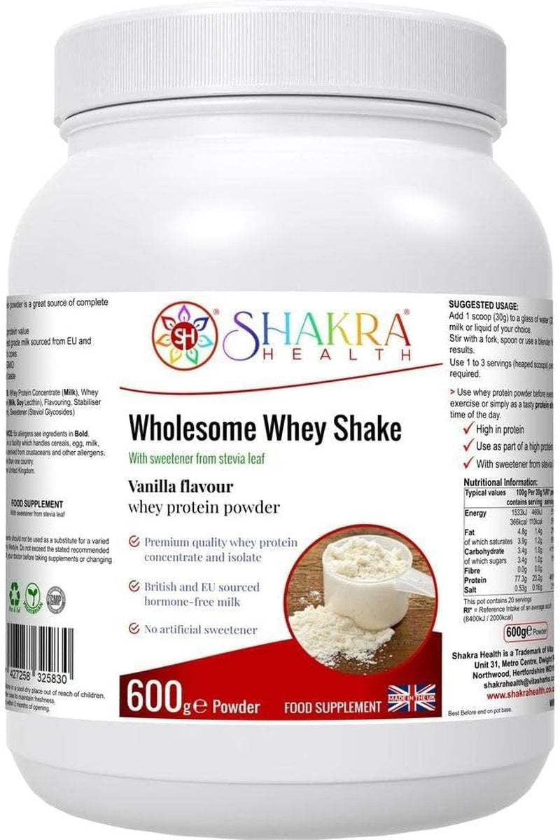 Wholesome Whey Protein Shake (Vanillla) - Spirituality, Science & Supplements by Shakra Health