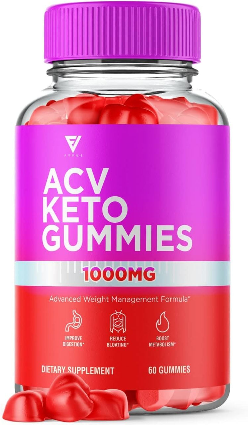 ACV Keto Gummies for Weight Loss Appetite Suppressant Belly Fat Burner Lose, Best Keto Apple Cider Vinegar Supplement Women Men, Keto ACV Diet Gummy Advanced Lose Weight Fast (60 Gummies)