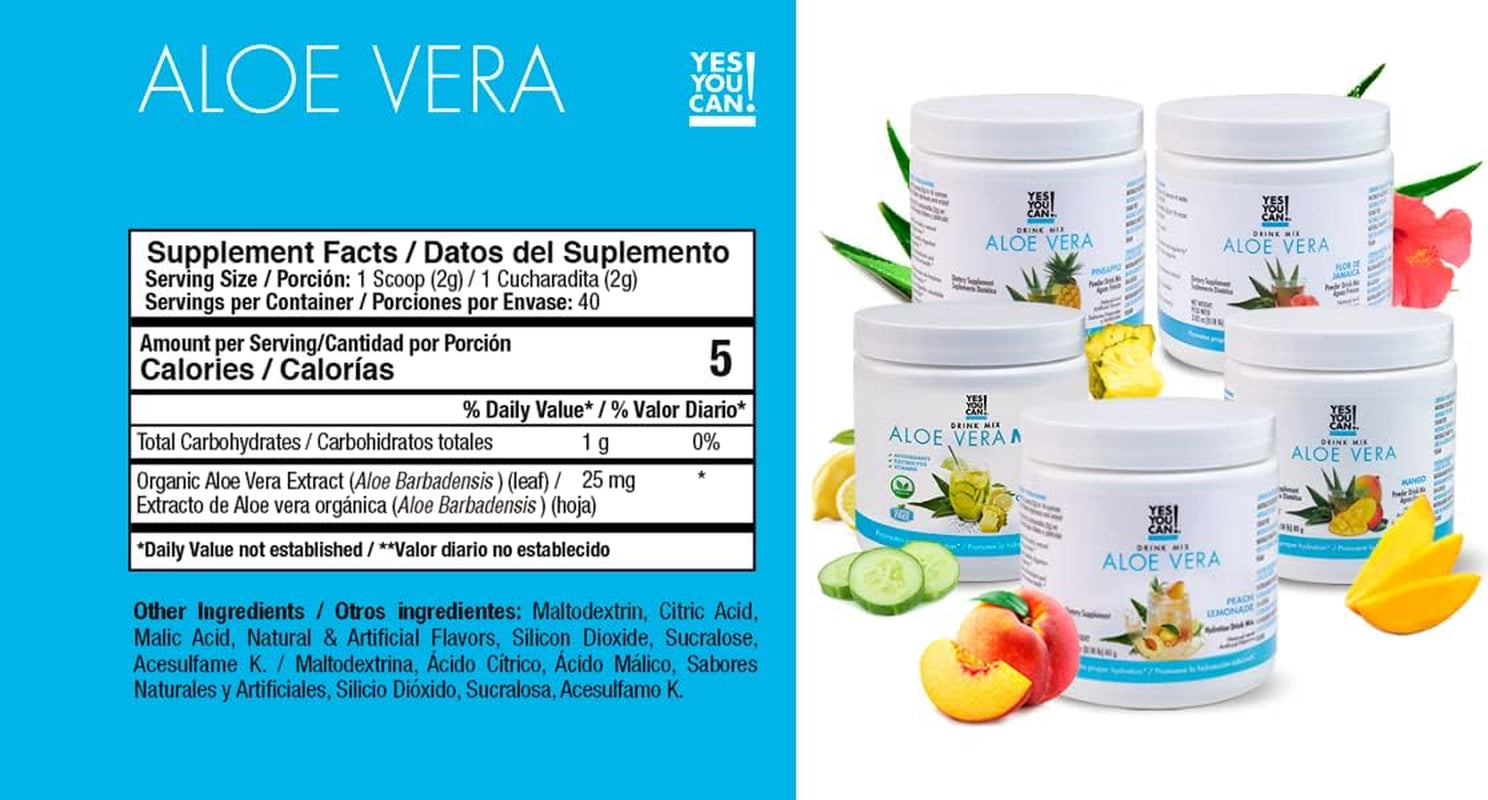 Yes You Can! Detox plus Kit (Meal Replacement Strawberry, Aloe Vera Hibiscus) - Complete Meal Replacement Powder, High Energy Shake Booster, Aloe Vera Detox Supplement, Health Transformation