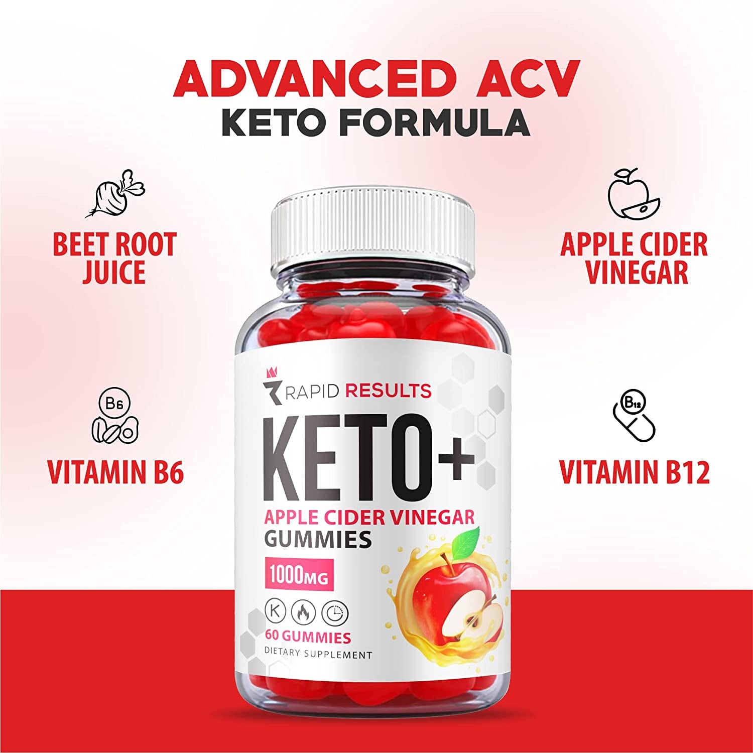 (2 Pack) Rapid Results Keto ACV Gummies - Official Formula, Vegan, Non GMO - Rapid Results Keto Gummies plus ACV, Weight Apple Loss with Apple Cider Vinegar, AVC Cider Gummy Advanced (120 Gummies)