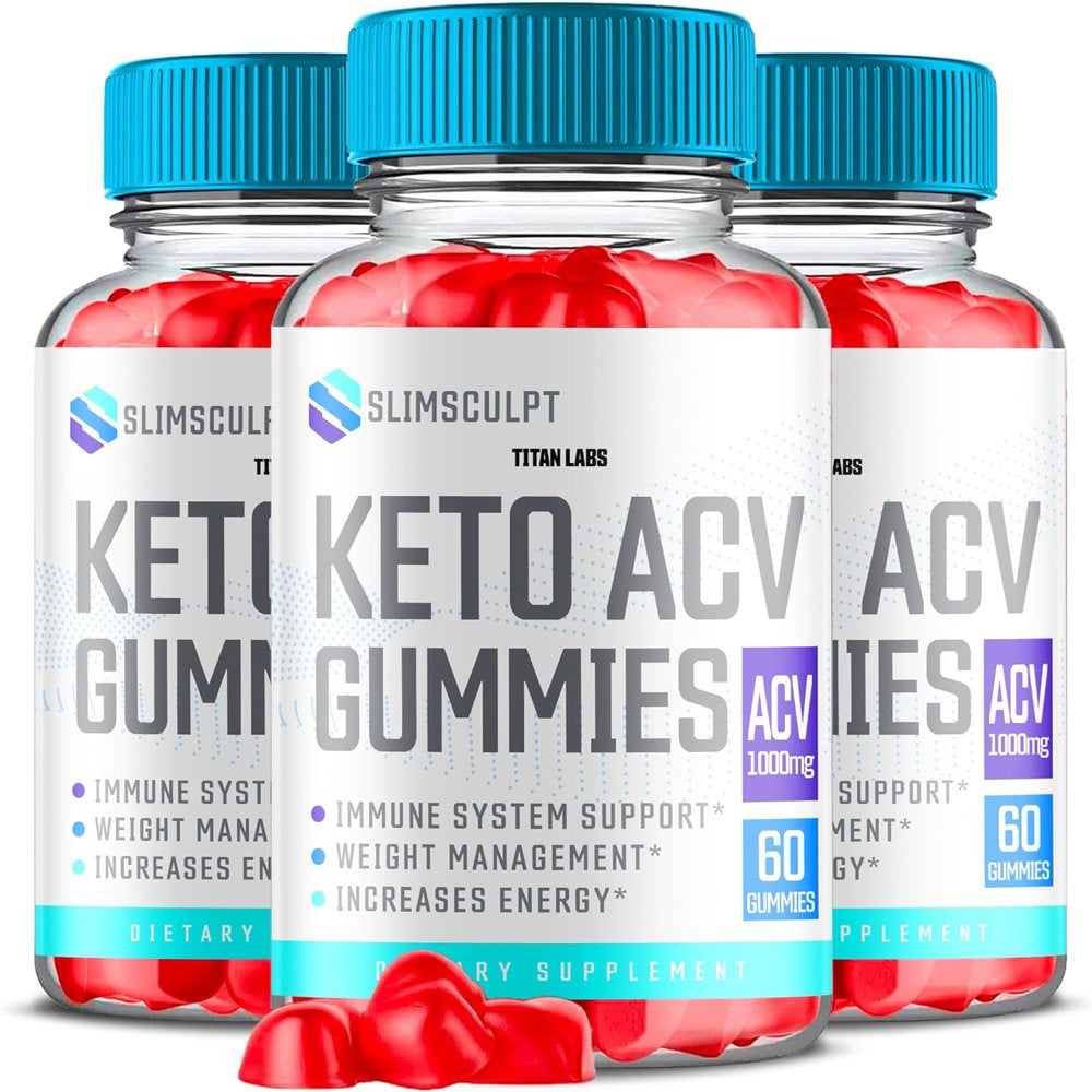 (3 Pack) Slimsculpt Keto ACV Gummies - Apple Cider Vinegar Supplement for Weight Loss - Energy & Focus Boosting Dietary Supplements for Weight Management & Metabolism - Fat Burn - 180 Gummies