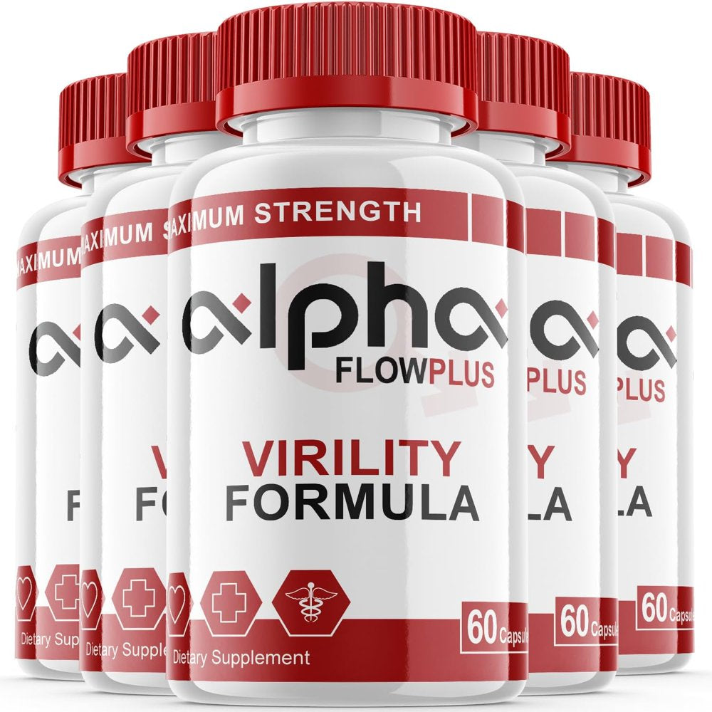 (5 Pack) Alpha Flow plus - Dietary Supplement - 300 Capsules