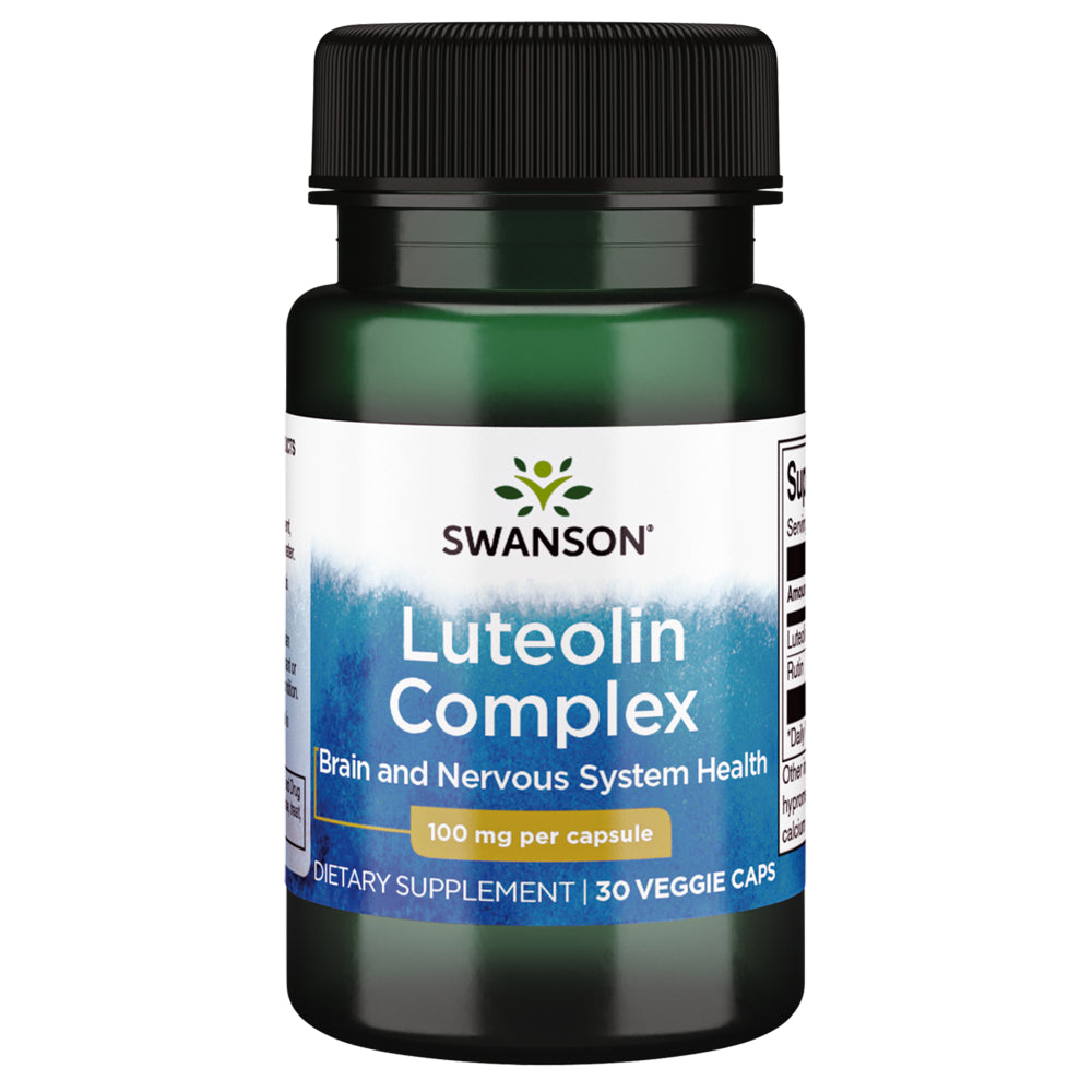 Swanson Luteolin Complex Vegetable Capsules, 100 Mg, 30 Count | Molecularly Similar to Apigenin, Luteolin, and Quercetin