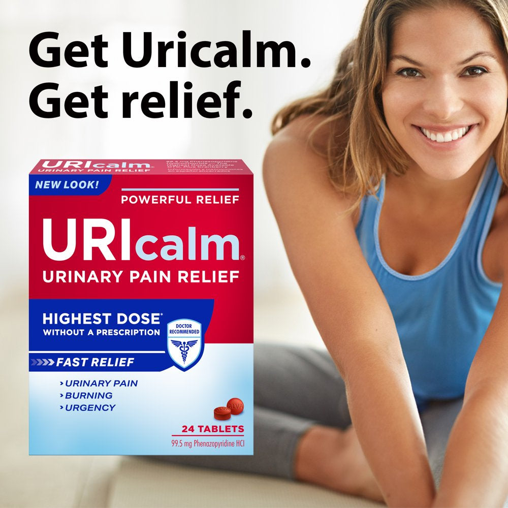 URICALM Maximum Strength Urinary Pain Relief Tablets, 24 Ct