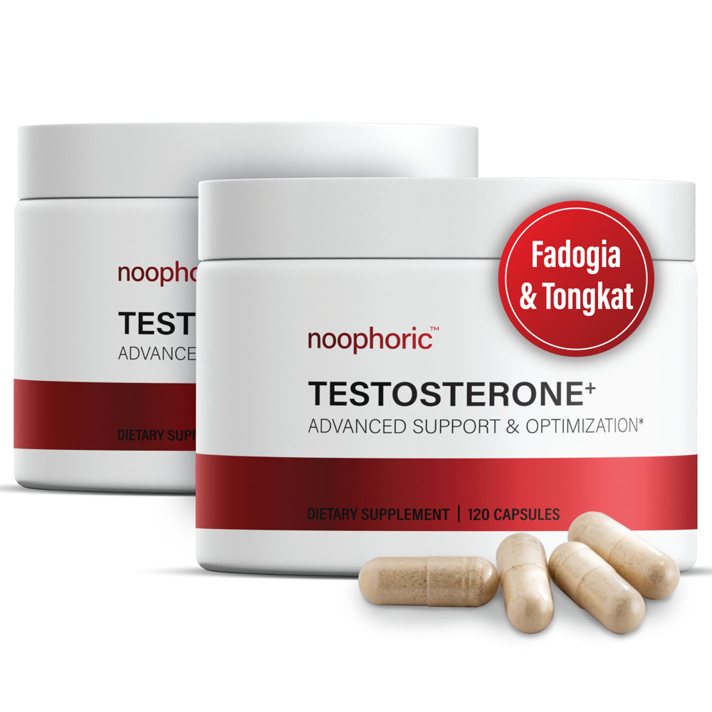 (2-Pack) Testosterone Booster Supplement for Men - Fadogia Agrestis, Tongkat Ali - Noophoric