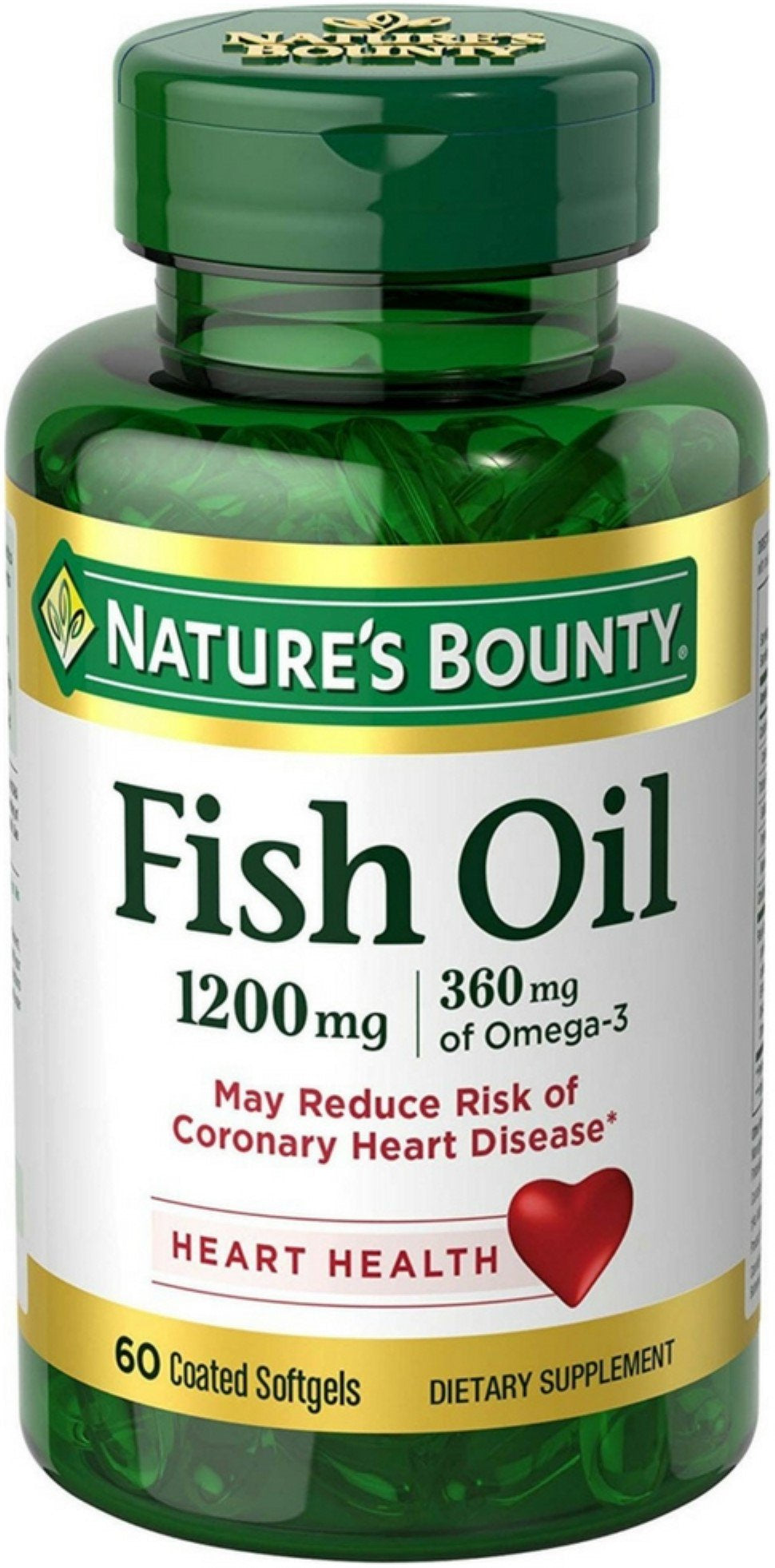 Nature'S Bounty Fish Oil, 1200Mg, Softgels, 60 Each