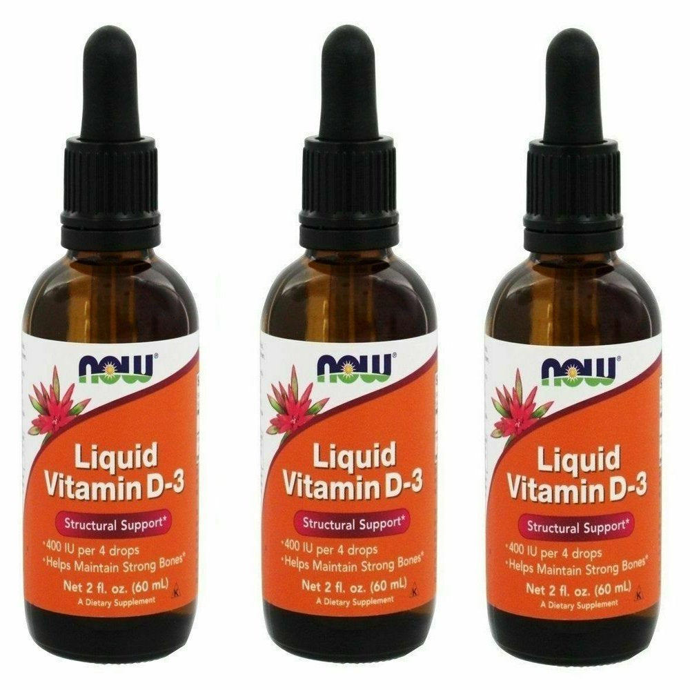 Now Foods - Liquid Vitamin D-3, 2 Fl Oz (60 Ml), Vitamin D3 - 3 Packs