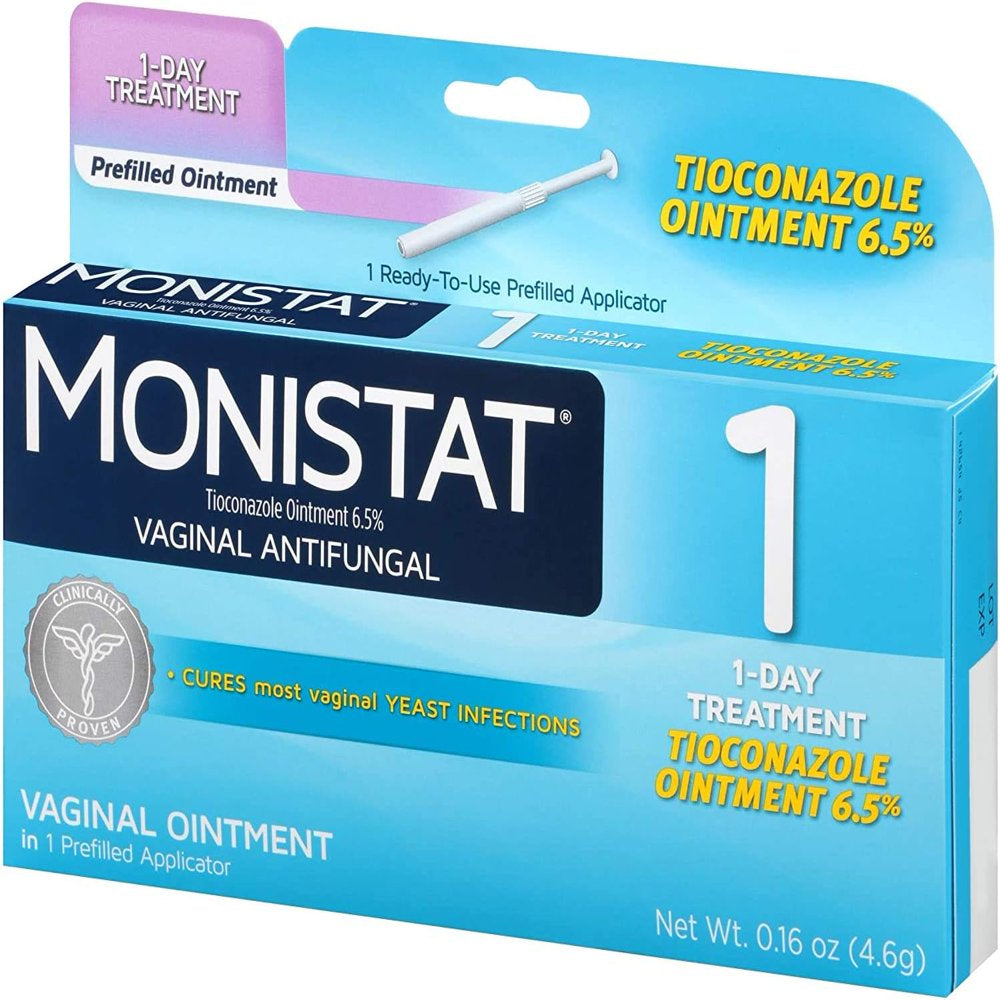 Monistat 1-Simple Therapy-Vaginal Antifungal 1-Day Treatment 0.16-Ounce Prefilled Applicator, Ready to Use