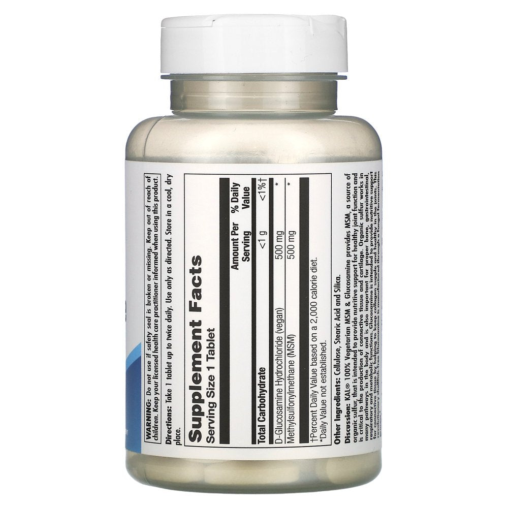 Kal - MSM & Glucosamine 100% Vegetarian - 60 Tablets