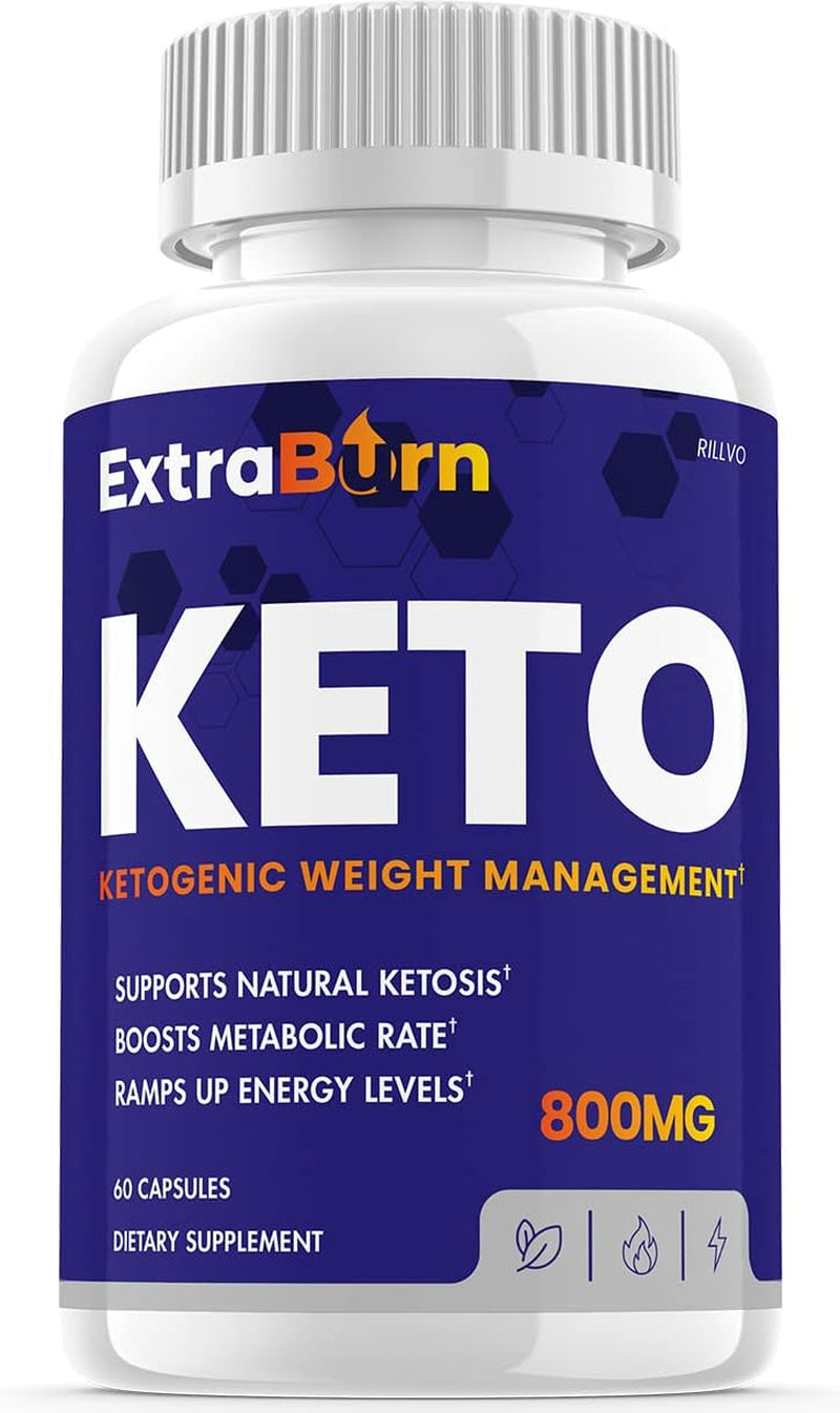 Extra Burn Keto Pills, Advanced Ketogenic Formula (60 Capsules)