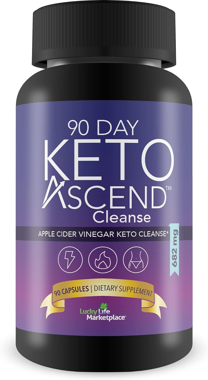 90 Day Keto Ascend - Apple Cider Vinegar Keto Cleanse - Promote Joint Health & Immune Health - All Body Cleanse with Superfood Acai - Natural Bloating Relief Aid - Digestive Support Keto Detox Cleanse