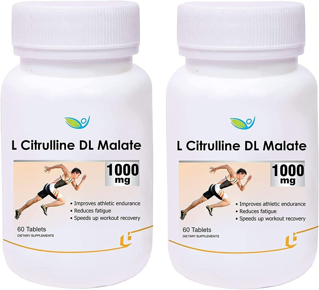 CROW Biotrex L Citrulline DL Malate 1000Mg - 60 Tablets, Pack of 2