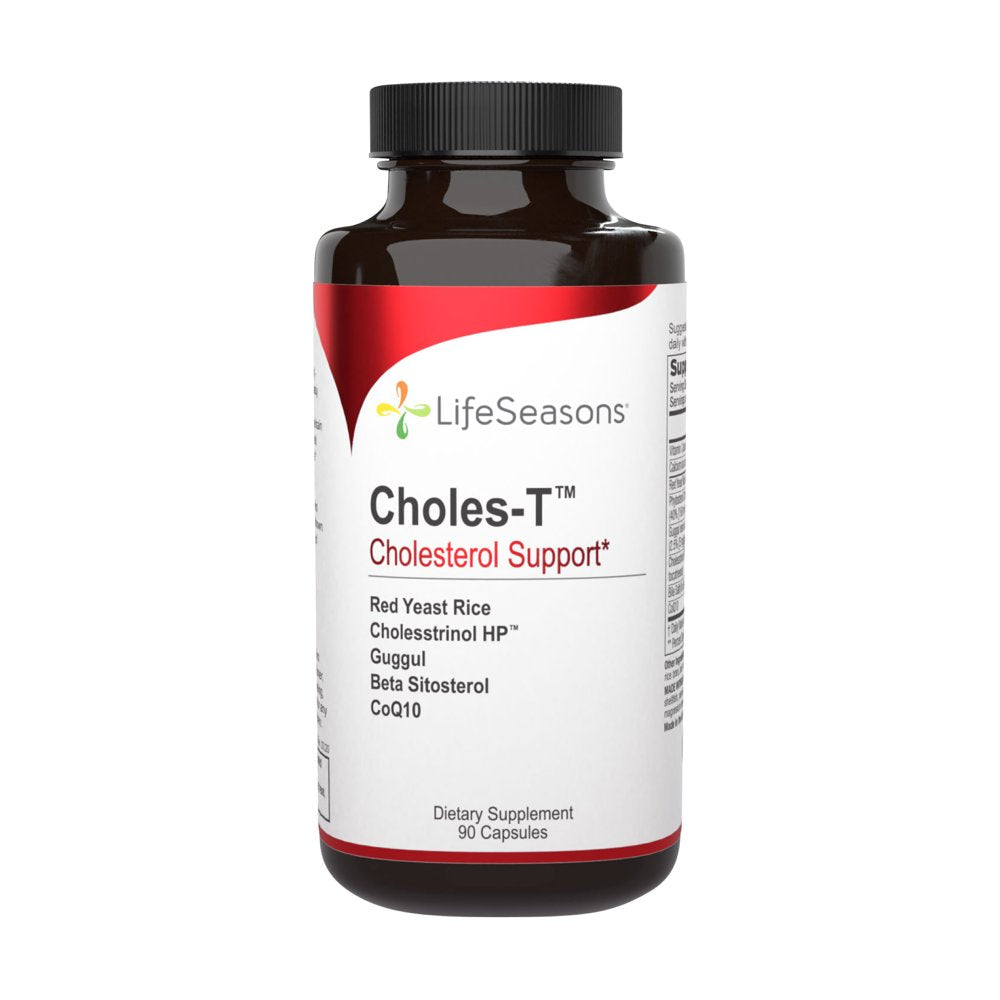 Lifeseasons - Choles-T - Natural Cholesterol Support Supplement - Aids in Heart and Liver Health - Contains Red Yeast Rice - 90 Capsules