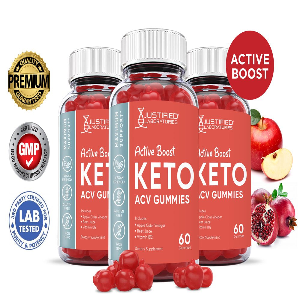 (3 Pack) Active Boost Keto ACV Gummies 1000MG Dietary Supplement 180 Gummys