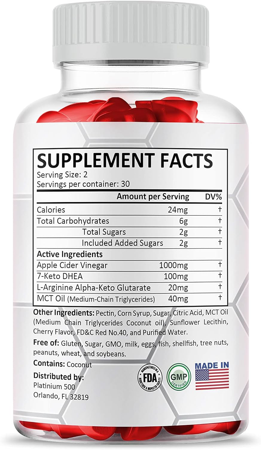 (3 Pack) Simpli Health ACV Keto Gummies, Maximum Strength