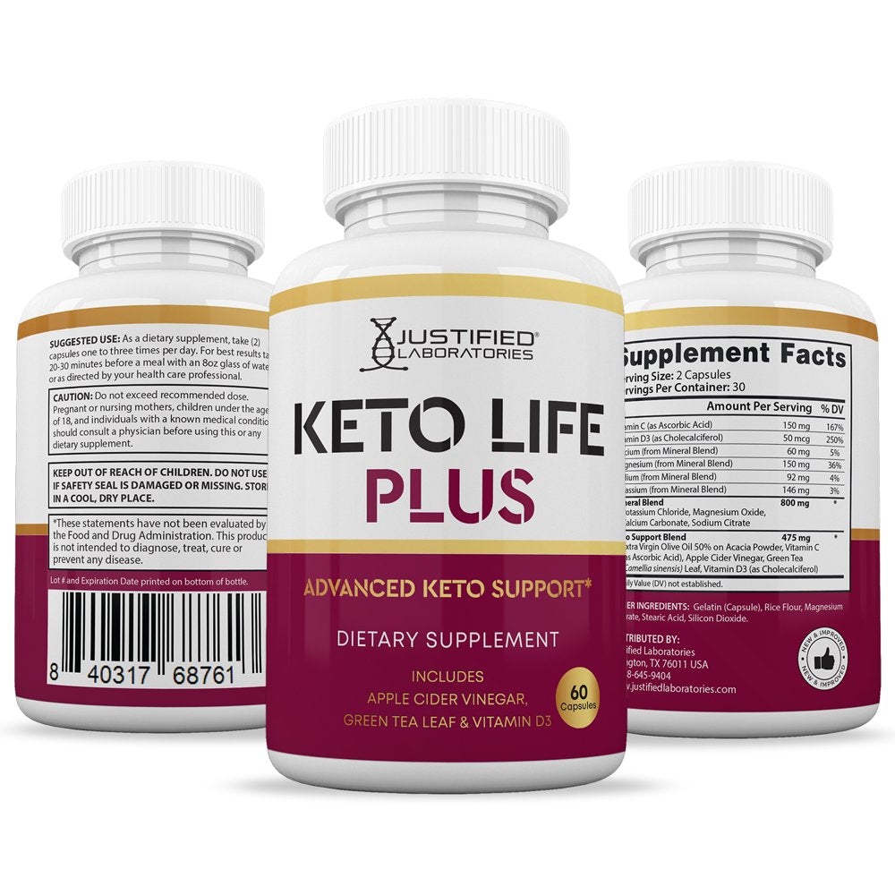 (10 Pack) Keto Life plus Keto ACV Pills 1275Mg Dietary Supplement 600 Capsules