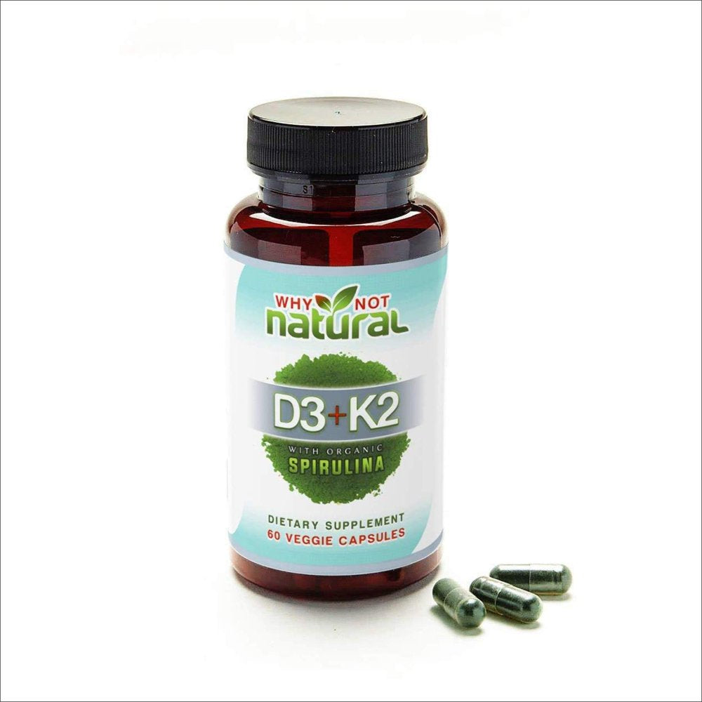 Vitamin D3 10,000 IU and K2 (MK7) plus Organic Spirulina