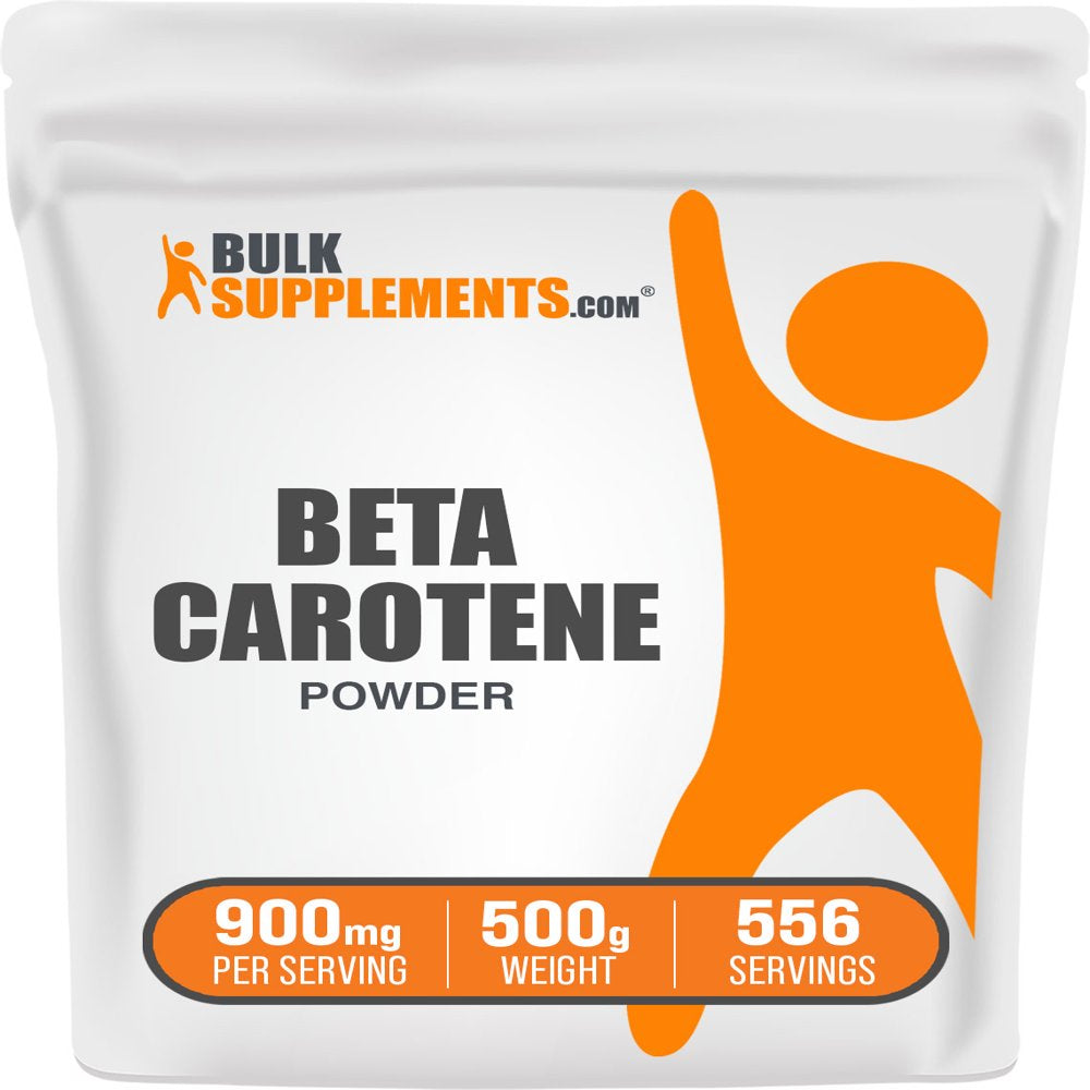 Bulksupplements.Com Beta Carotene Powder, 900Mg - Vitamin a Supplement - Supports Vision Health (500G - 558 Servings)