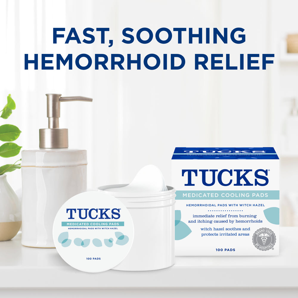 TUCKS Medicated Cooling Hemorrhoid Pads, 100 Count