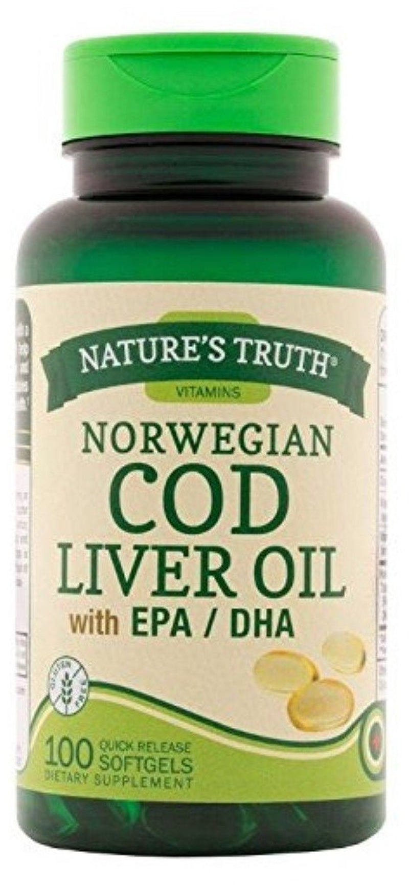 Nature'S Truth Norwegian COD Liver Oil Supplement, 100 Ea (Pack of 4)