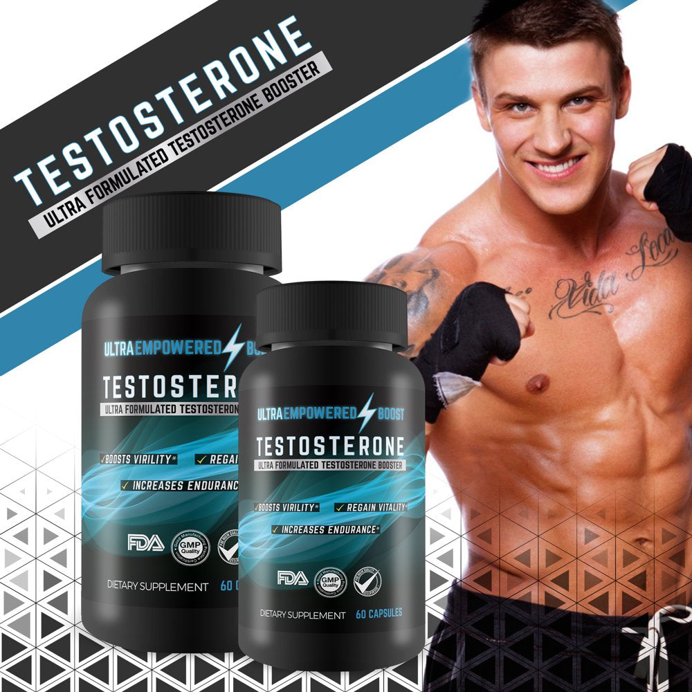 Ultra Empowered Boost - Testosterone Booster for Men - Powerful Fast Acting & Natural Formula - Support Improved Muscle Growth, Energy, Vigor, and Stamina - 30 Servings