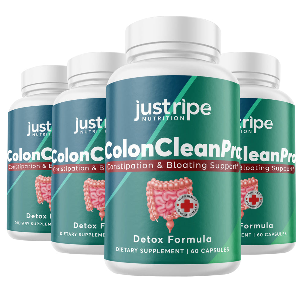 4 Pack Colon Clean Pro Natural Digestive Support Supplement for Gut Health 60Ct