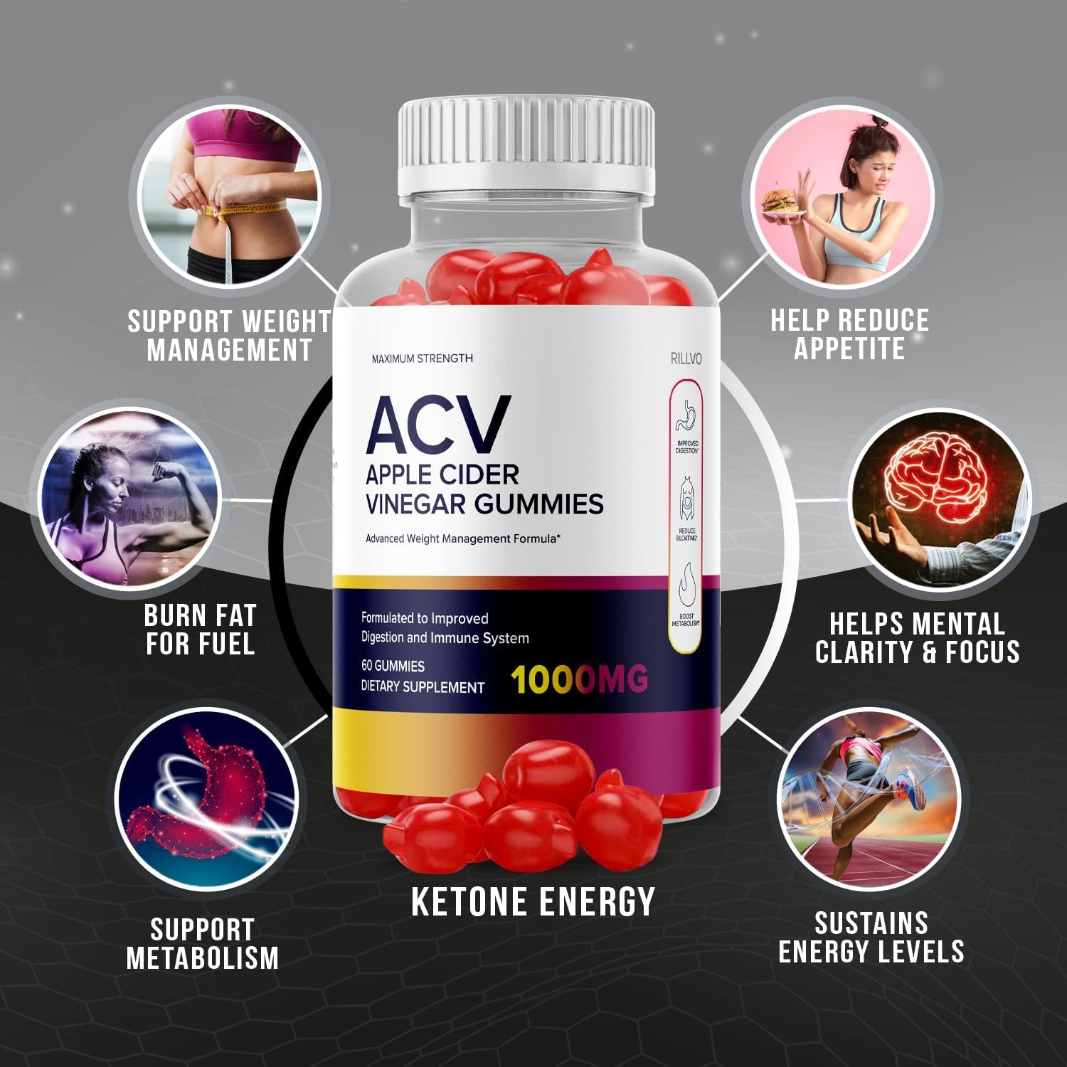 (5 Pack) Keto Start ACV Gummies Keto Start Advanced Formula Apple Cider Vinegar Gummies (300 Gummies)