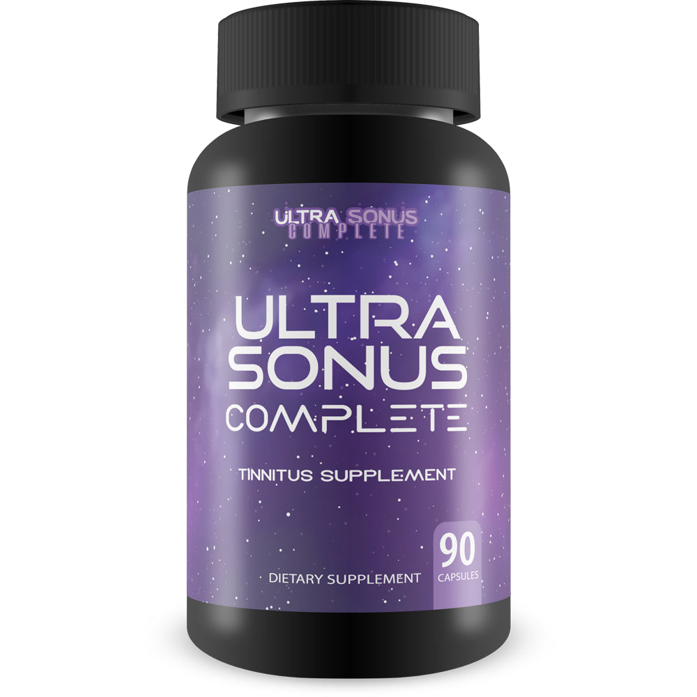 Ultra Sonus Complete Tinnitus Supplement - Garlic Turmeric Vitamin C Max Formula - Support Reduced Inflammation & Ear Ringing with This Natural Herbal Formula ( 90 Capsules )