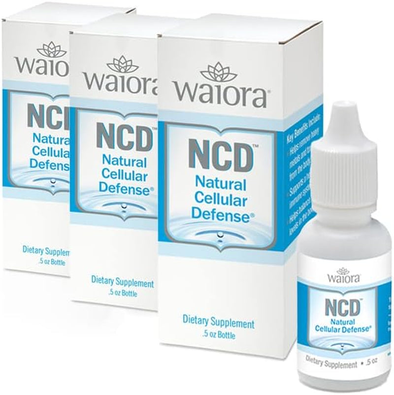 Waiora Natural Cellular Defense (NCD) Liquid Zeolite Drops for Men & Women - Supplements for Immune System & Healthy Gut Support (0.5Oz Clinoptilolite Zeolite Bottle, 3 CT)