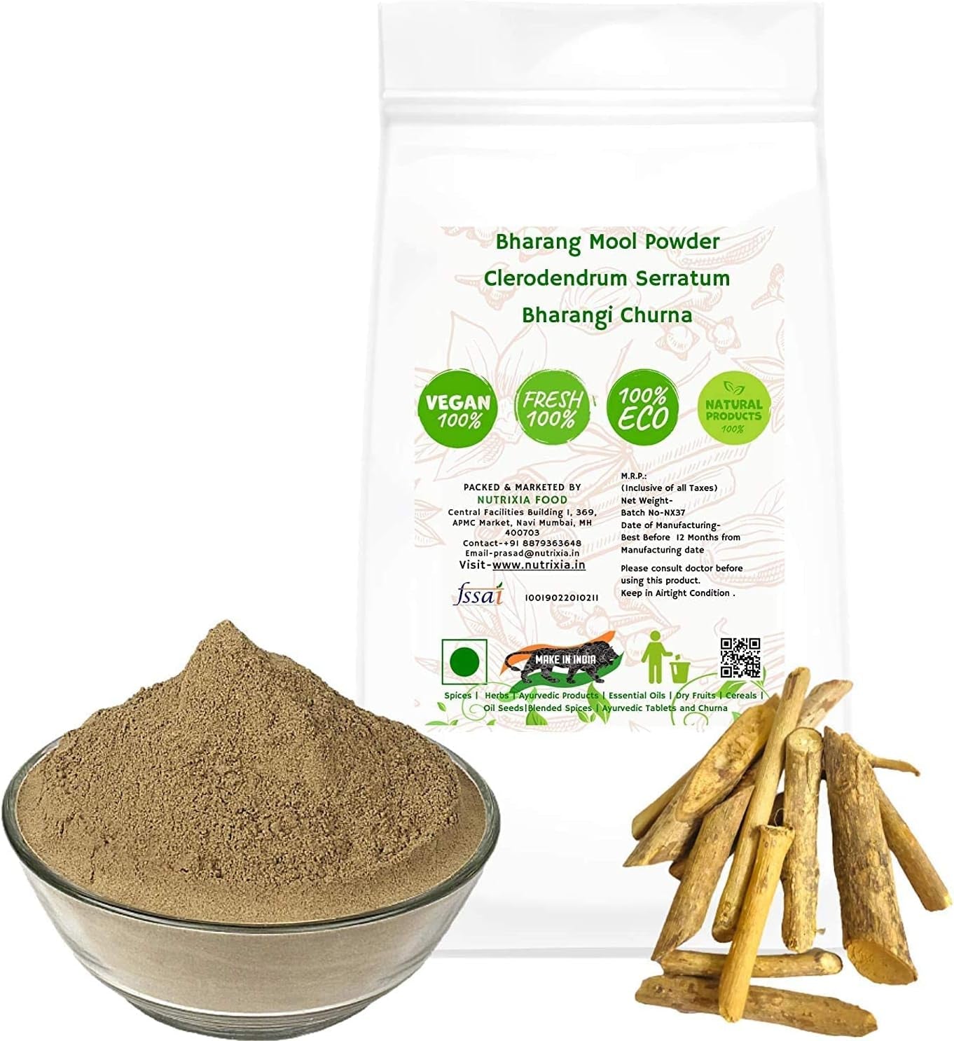 Metrol Bharang Mool Powder-Bharangi Churna Powder 100 Gm