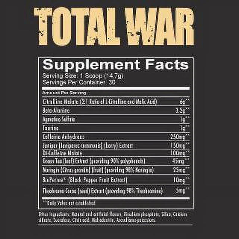 Redcon1 Total War Pre-Workout Powder, Sour Gummy Bear, 30 Servings